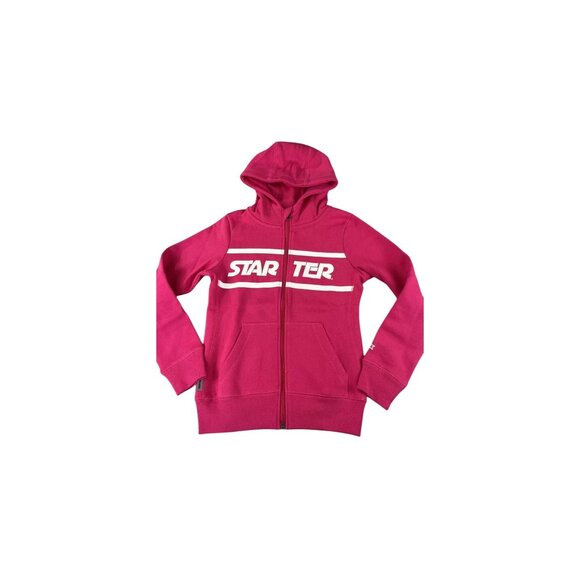 Starter Kids Authentic Medium Pink Hoodie Jacket 60% Cotton & 40% Polyester With - Picture 1 of 5